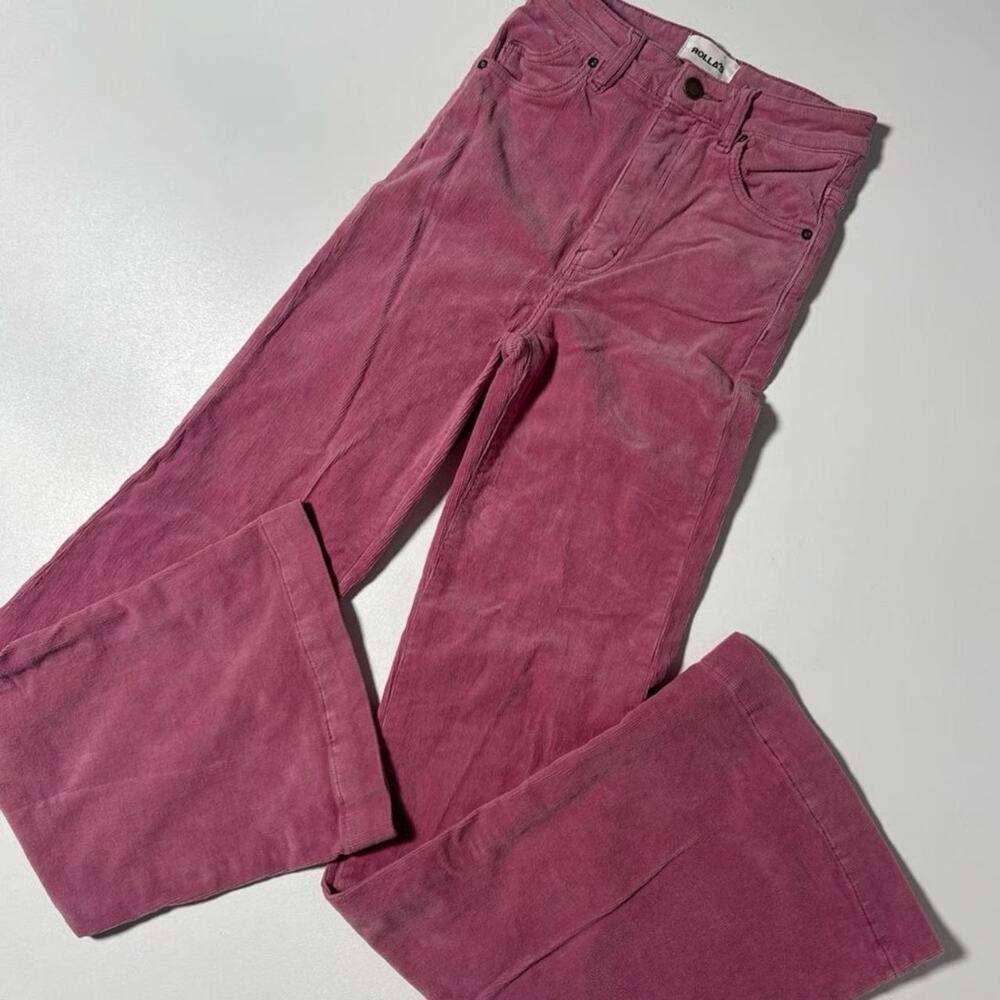 ROLLA'S Dusty Rose Corduroy Flare Jeans - Picture 7 of 7